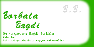 borbala bagdi business card