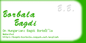 borbala bagdi business card